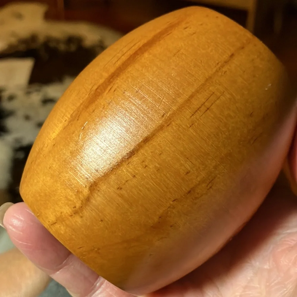 2/$30 Vintage Mini Hand Turned Wooden Vase Air Plant Holder